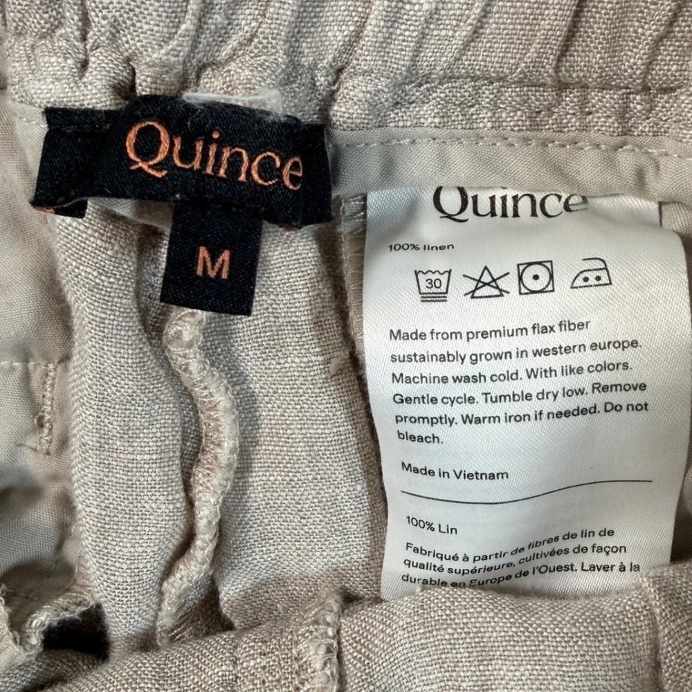 Quince Linen Vest and Pants Set Beige Medium Minimalist Old Money Quiet Luxury